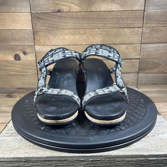 Teva Women's Size 8 Sandals Arrabelle Universal Mosaic Cork 3" Wedge Slingback - Picture 2 of 10